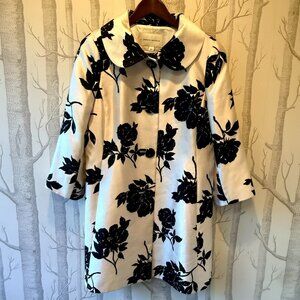Banana Republic Floral Silk Topper Coat-- Size Large
